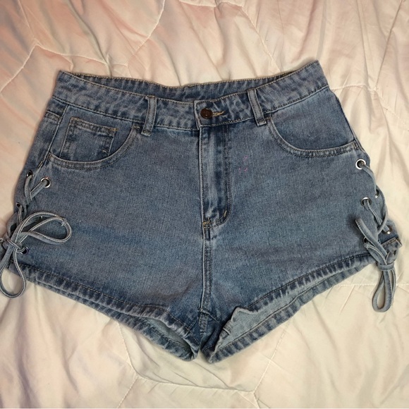 High rise lace up festival shorts - Picture 5 of 10
